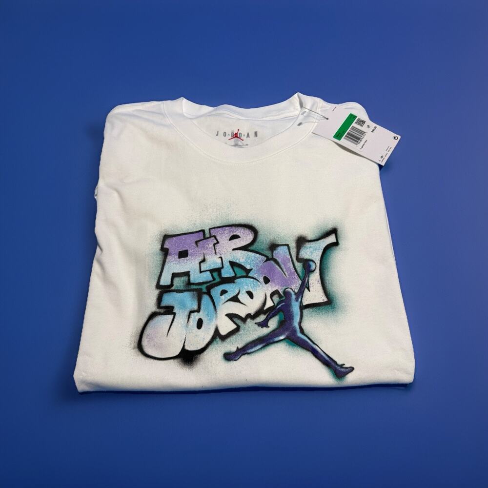 Nike New Air Jordan 5 Grape 85 White T-Shirt AJ5 Grape 85 IQ6557-100 Men’s XL